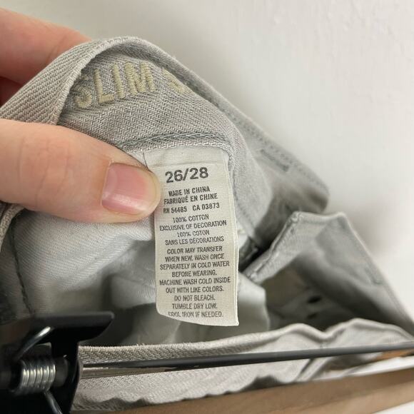 American Eagle | 26x28 Slim Straight Gray Denim Jeans - Picture 7 of 8